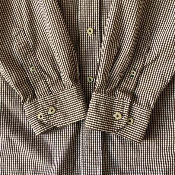 Tommy Hilfiger Men Button Down Shirt XL 80’s Two Ply Cotton Gingham Long Sleeve - Picture 6 of 15